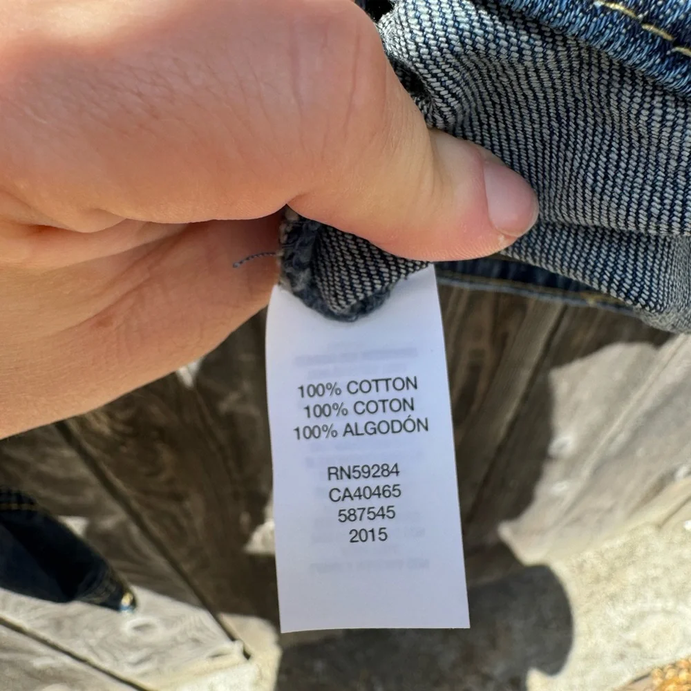 Children's Place Mid-Wash Blue Denim Jacket with distressed details
